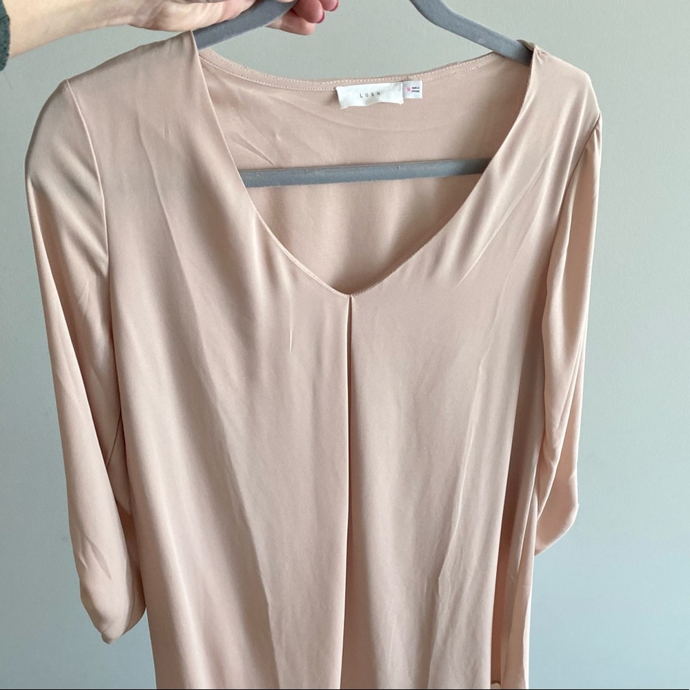Lush Shirt Dress in Light Pink